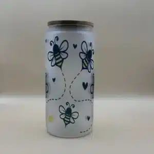 Be the Buzz with a whimsical Bee glass tumbler