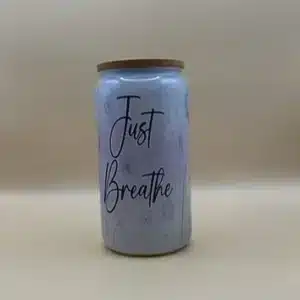 Just Breathe glass tumbler