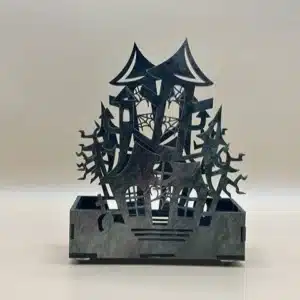 Haunted house candle holder